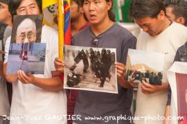 Reportage photo sur une manifestation de réfugiés thibétains à McLeodGanj (Dharamsala)