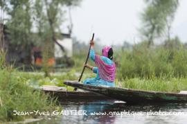 Reportage photo chez les Mir Behris du lac Dal à Srinagar - Cachemire indien